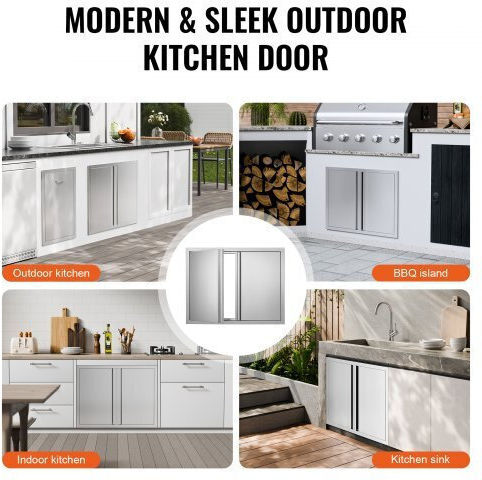 Πόρτα Bbq Vevor 787x609 Mm Διπλή Εξωτερική Κουζίνα Ανοξείδωτη Smabscjmys31wsg92v0