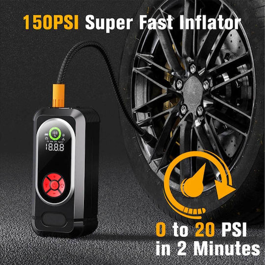 HW-0354 Portable Car & Motorcycle Battery Jump Starter 800A with Power Bank / USB / Pump / Flashlight 12V