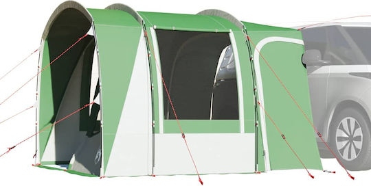 vidaXL Car Tunnel Camping Tent Green for 4 People 300x185x200cm