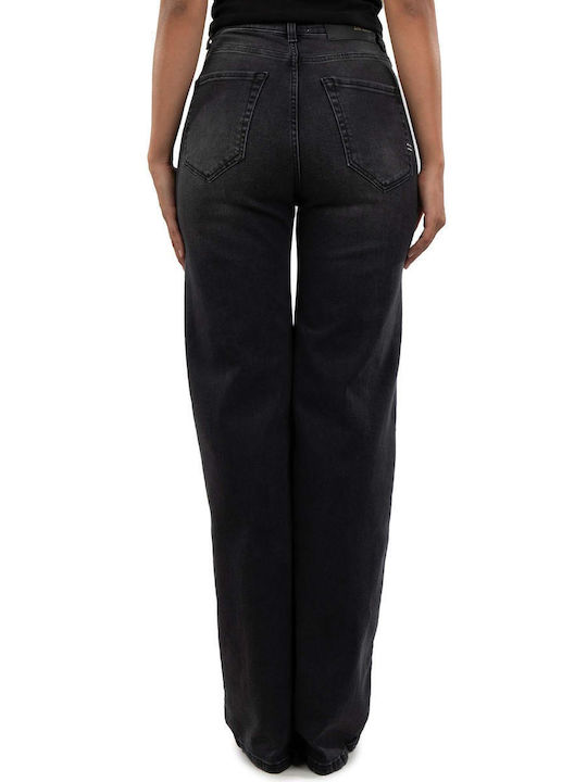 Vicolo High Waist Women's Jean Trousers Black