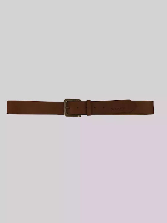 Staff Sage Men's Belt Leather Brown