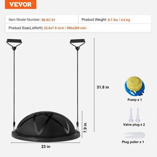Vevor Balance Ball Black 1pcs