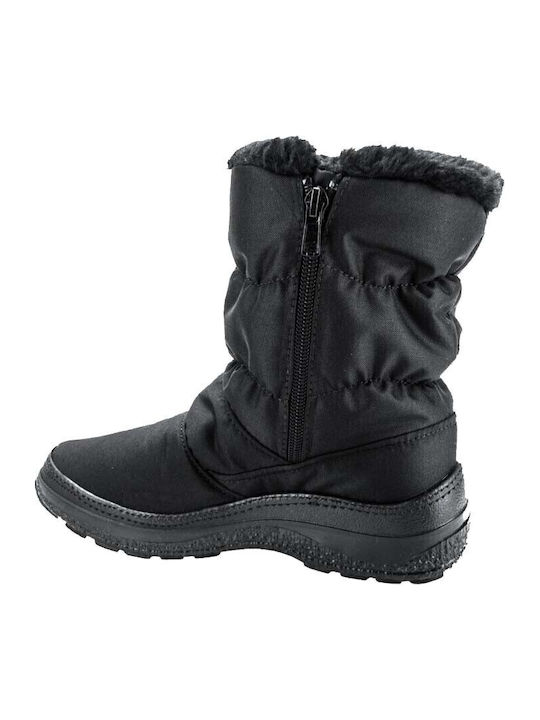 Short Women's Wellies with Fur Black