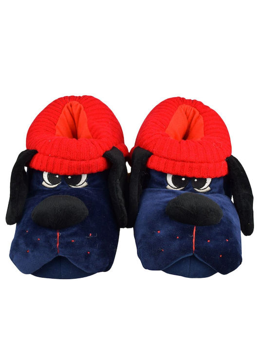 Yfantidis Animal Men's Slippers Blue