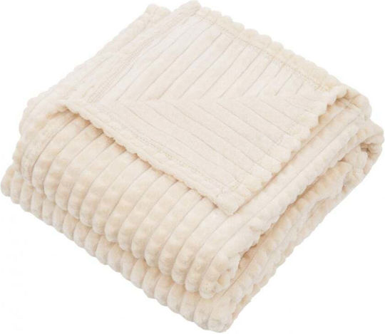 Flanell-Decke 200x220 cm Creme Flanell-Decke 200x220 cm Creme