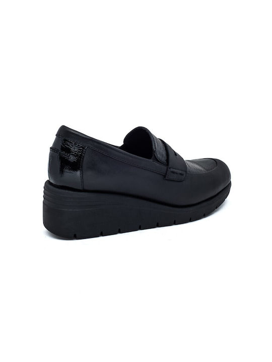 Air Anesis Leather Women's Moccasins in Black Color