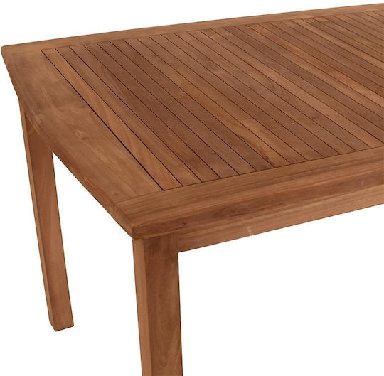 Garten- und Terrassentisch aus Teak Bali Natürlich 150x90x75cm