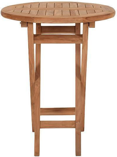 Маса за Малки Външни Пространства Сгъваема Winston Естествено 70x70x75бр