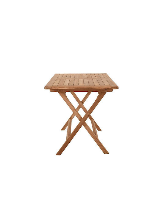 Garten- und Terrassentisch für Kleine Außenbereiche aus Teak Zusammenklappbar Winston Natürliche 70x70x75cm