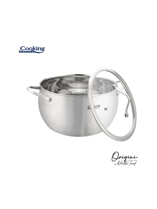 Heinner Nicolai Tand Deep Stainless Steel Pot 6lt / 24cm