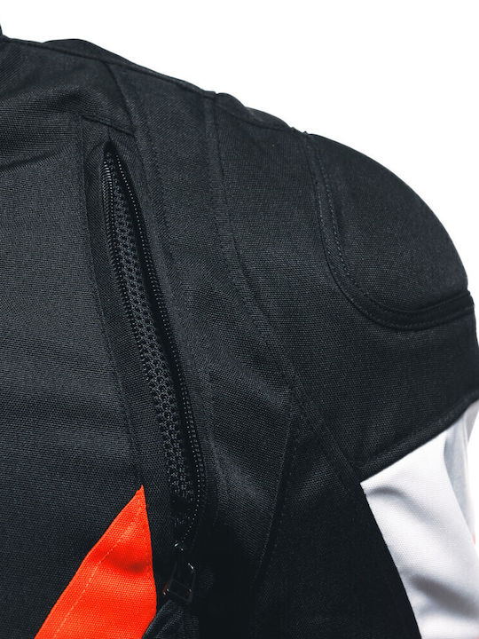 Dainese Avro 5 Tex Winter Men's Motorcycle Jacket Black/Red-Fluo/White