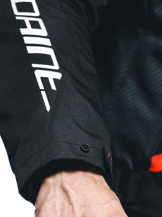 Dainese Avro 5 Tex Winter Men's Motorcycle Jacket Black/Red-Fluo/White