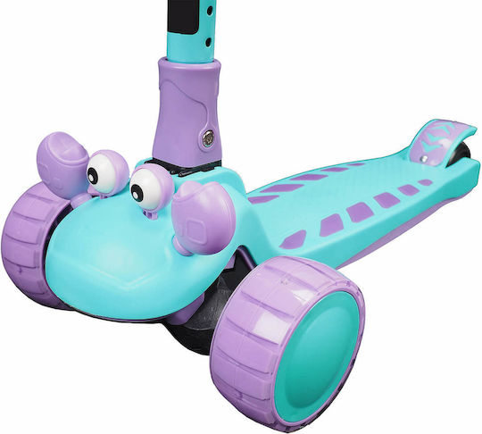 Action One Kids Scuter Pliabil 3 Roți Happy Crab Albastru