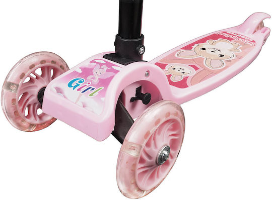 Action One Kinder 3-Rad Klappbarer Roller Funride Pink