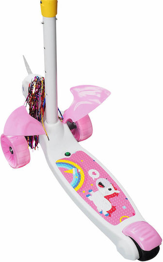 Action One Kids 3-Wheel Foldable Scooter Flying Unicorn Pink