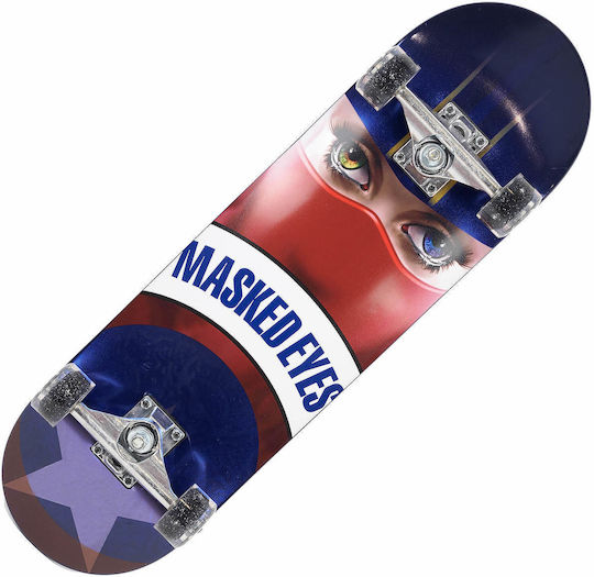Action One Complete Shortboard Masked Eyes 70 X 20 Cm Multicolored Metallic