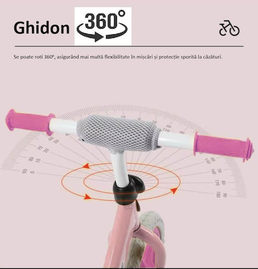 Action One Kids Balance Bike Happy Baby 12 Inch Pink