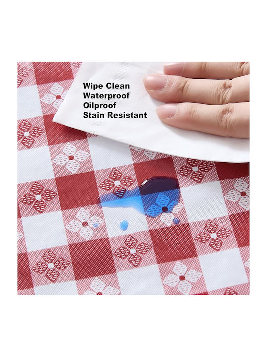 Pufo Bistro Tablecloth 100 X 140 Cm Red White
