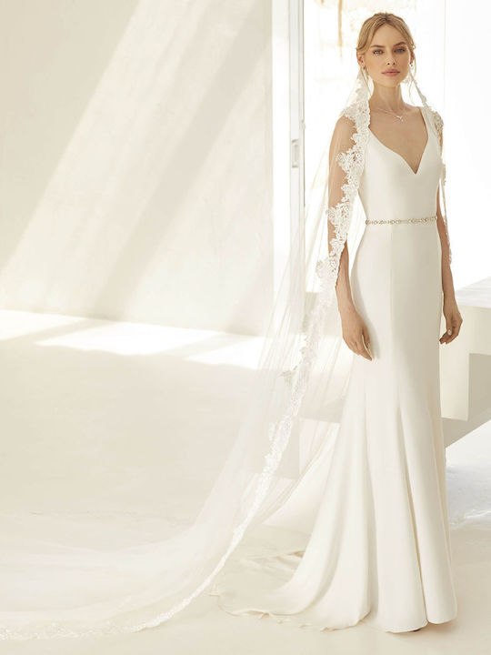 Ivory Tulle Lace Bridal Veil S425