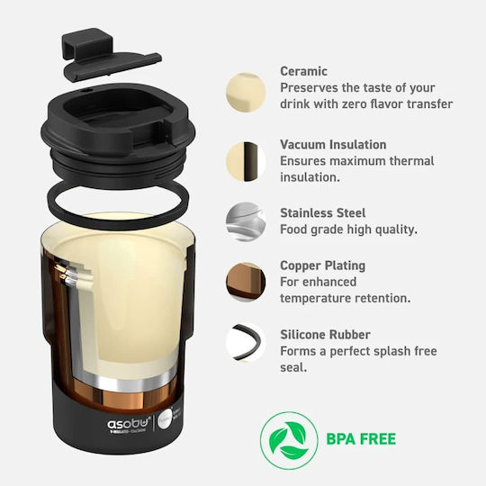 Asobu Pahar Termos Din Oțel Inoxidabil 360ml Trebuie Spălat Manual