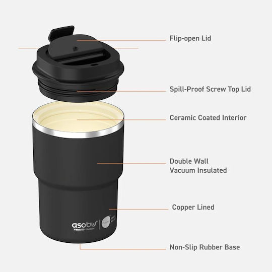 Asobu Pahar Termos Din Oțel Inoxidabil 360ml Trebuie Spălat Manual