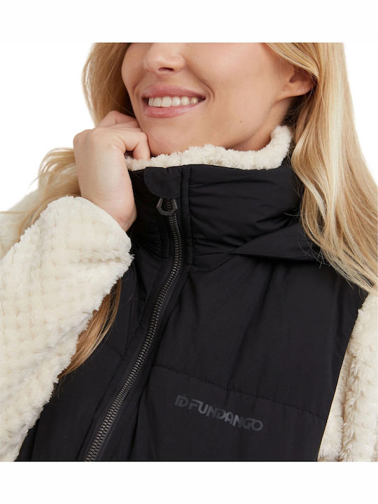 Lungă Jachetă de femei Fără mâneci Puffer Black