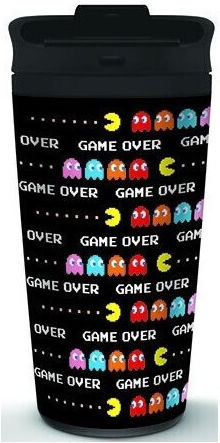 Pac-man Game Over Metal Travel Mug 450ml Mtm26241 Pyramid