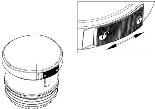 Chic Mic Slidecup Ποτήρι Θερμός Ανοξείδωτο 350ml Μαύρο