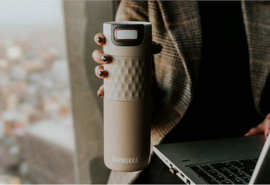 Kambukka Etna Ποτήρι Θερμός Ανοξείδωτο 500ml Barely Beige