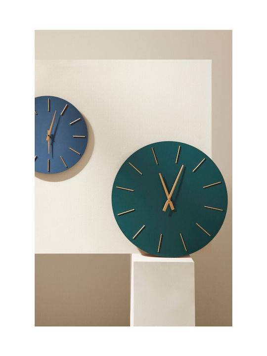 Bizzotto Timeline Ρολόι Τοίχου Mdf Μπλε Ø40x5