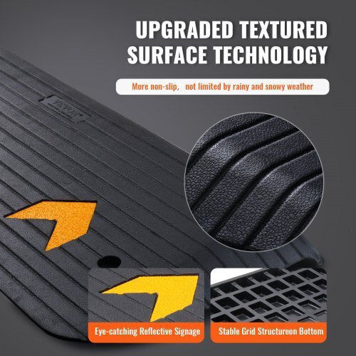 Vevor Upgraded Rubber Ramp 1.5" Anti-Slip for Carts & Scooters Xblypdgb1433xbge1v0