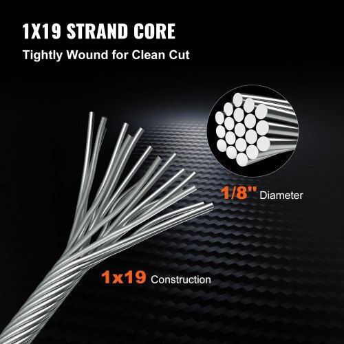 Vevor Stainless Steel Cable T316 3.2mm 300m 11.14kn Railing 316bxggss300m0001v0