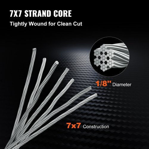 Vevor T316 Stainless Steel Cable 1/8" 7x7 500ft Railings & Balconies 316gss7x700000001v0