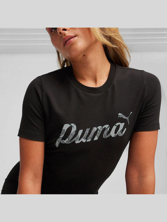 Καλοκαιρινό Mini Αθλητικό Φόρεμα T-shirt Κοντομάνικο Black