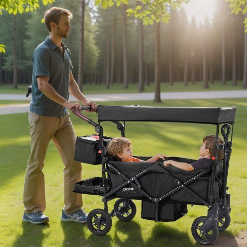 Vevor Double Stroller Black 13.8kg