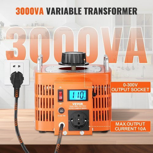 Transformator de tensiune Vevor 3000VA 10A 0-300V Regulator LCD CE Kbbyqyjps3004yrhcv2