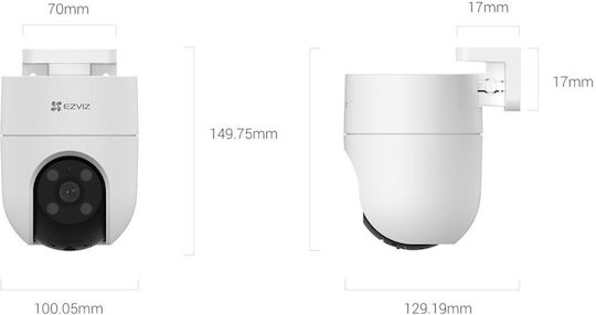 Ezviz CS-H8c IP Κάμερα Παρακολούθησης 4K Αδιάβροχη με Αμφίδρομη Επικοινωνία και Φακό 4mm