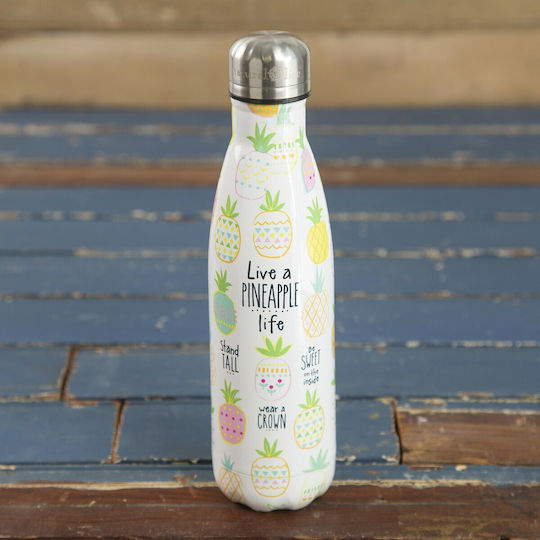Natural Life Pineapple Life Bottle Thermos Stainless Steel BPA Free 500ml Multicolour