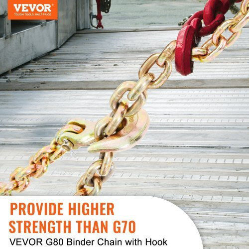 Αλυσίδα Μεταφοράς Vevor 7100lbs 3/8''x20' G80 2 Τεμάχια Zgtljzmgdxzyjg017v0