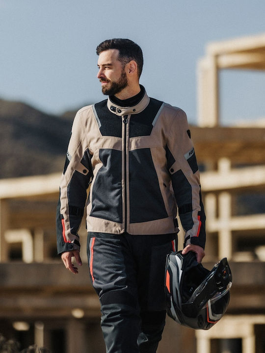 Rev'IT Tornado 4 H20 Men's Motorcycle Jacket 4 Seasons Waterproof Sand/Black