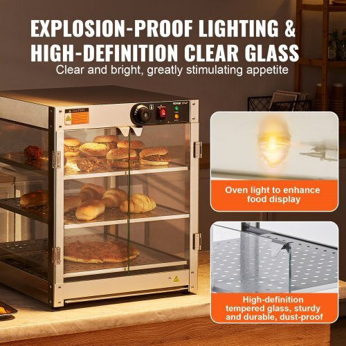 Vevor Heated Display Cabinet 800W W51xD51xH61.5cm
