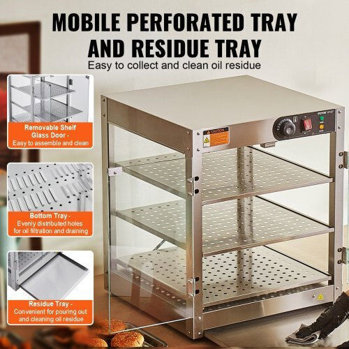 Vevor Heated Display Cabinet 800W W51xD51xH61.5cm