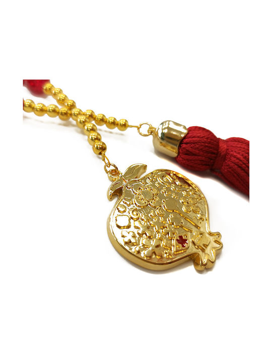 Li-LO Suspendata Amulet Rodie Burgundy din Metal 25cm 1buc
