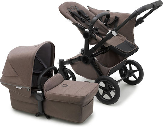Bugaboo Donkey 5 Mono Adjustable 2 in 1 Baby Stroller Suitable for Newborn Mineral Black/Taupe
