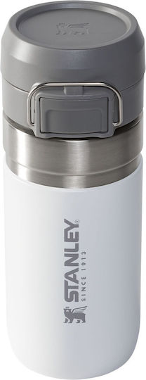 Stanley Go Quick Flip Bottle Thermos Stainless Steel BPA Free 470ml White with Handle