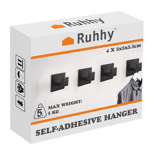 Self-adhesive Hanger Set 4 Pieces Ruhhy 24649