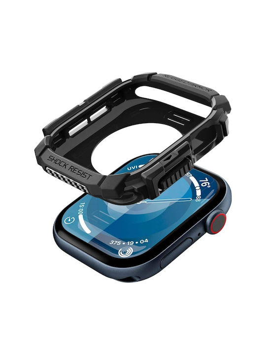 Spigen Rugged Armor Carcasă de Silicon în culoarea Negru pentru Apple Watch 10 (46 mm)