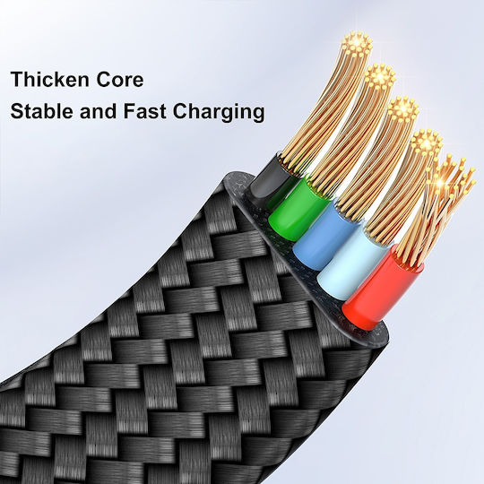 Lito Geflochten USB 2.0 Kabel USB-C männlich - USB-C 60W Gold 1m