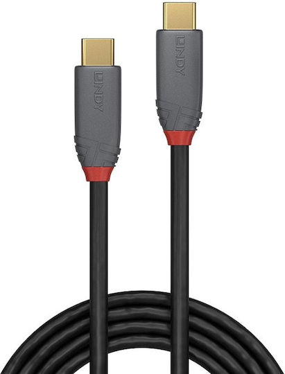 Lindy USB 3.2 Video Cable USB-C male - USB-C 100W PD Μαύρο 2m 36903