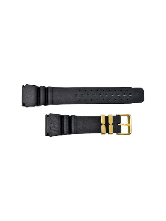 Tzevelion Rubber Strap Gold 24mm